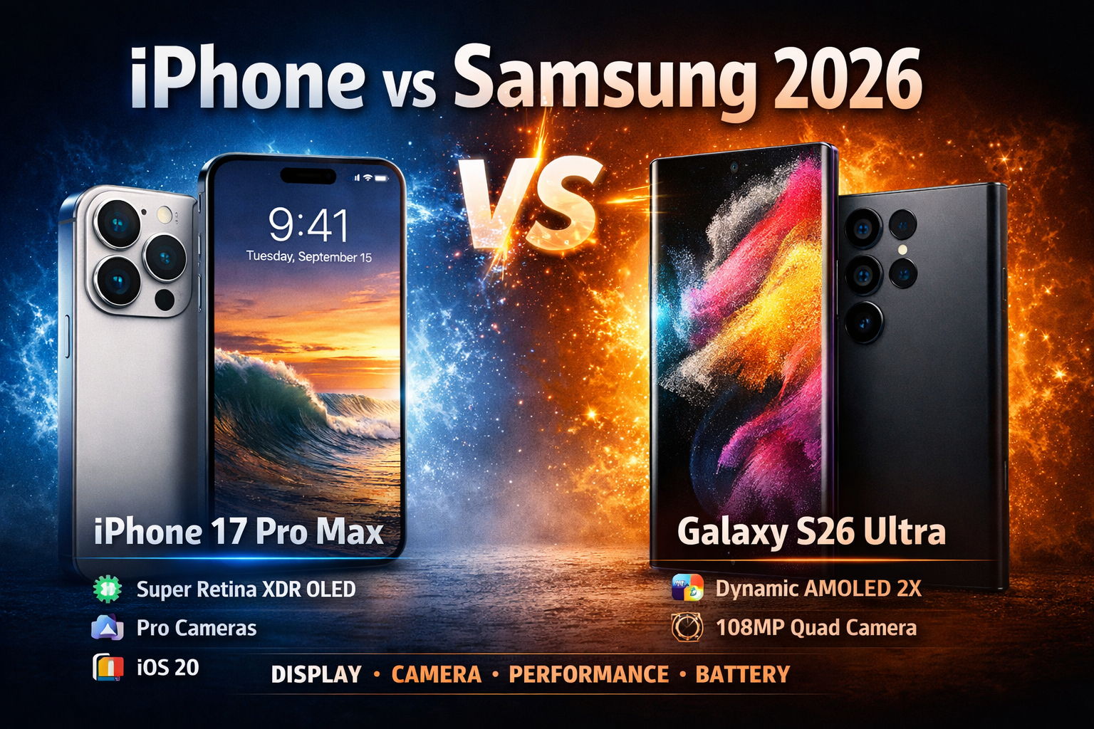Samsung vs Iphone 17 pro max